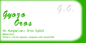 gyozo oros business card