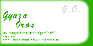 gyozo oros business card